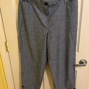 Talbots Light Blue Perfect Crop Pants